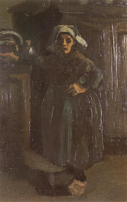 Vincent Van Gogh Peasant Woman Standing Indoors (nn04)
